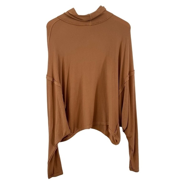 Free People Alameda Oversized Pullover Top, Caramel, Size M - Picture 7 of 10